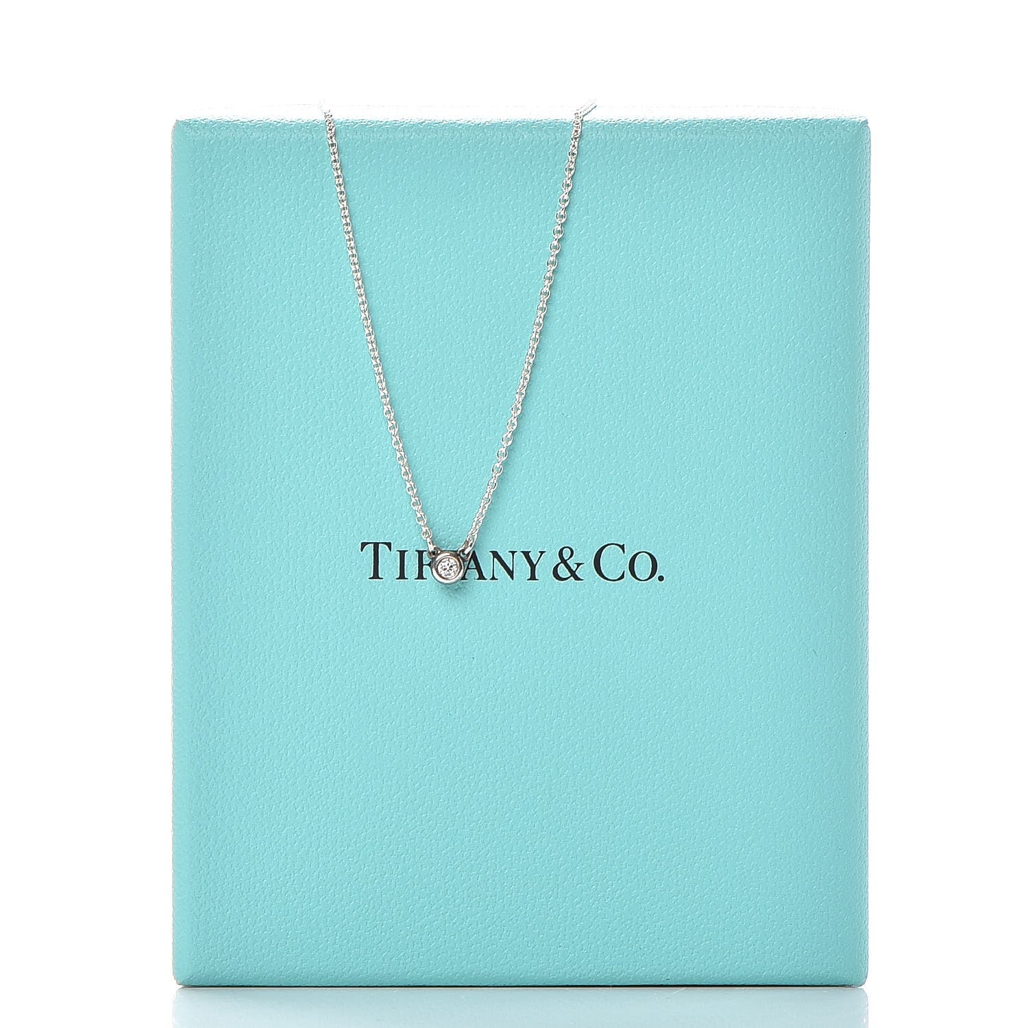 Tiffany Sterling Silver Diamond .03ct Elsa Peretti Diamonds by the Yard Pendant Necklace 9 of 9