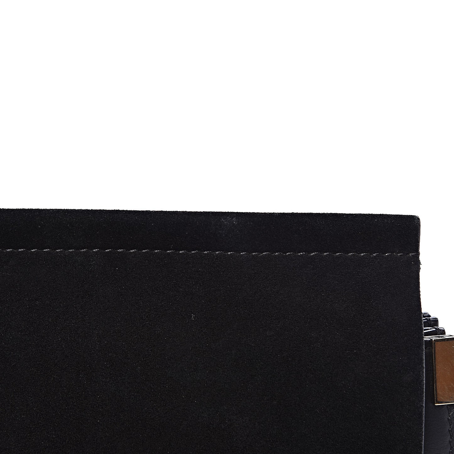 Suede Calfskin Medium Faye Shoulder Bag Black