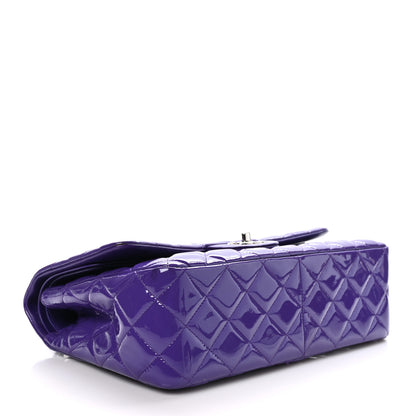 Chanel Patent Calfskin Quilted Jumbo Double Flap Purple 4 of 13
