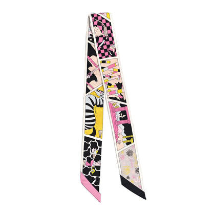 Hermes Silk Factory Suite Twilly Black Rose Jaune 2 of 4