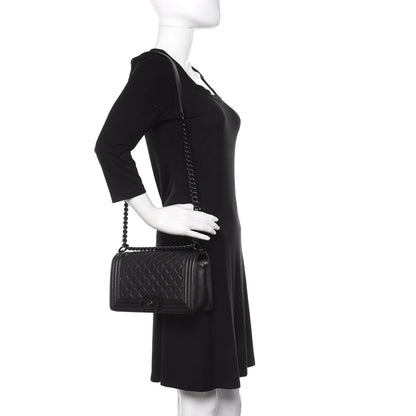 Chanel Caviar Quilted Medium Boy Flap So Black 2 of 10
