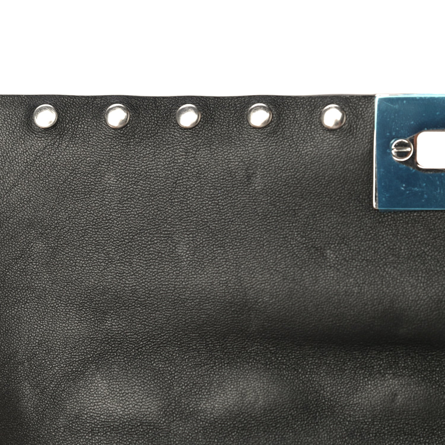 Valentino Garavani Metallic Nappa Rockstud Spike Wallet on Chain Silver 10 of 16