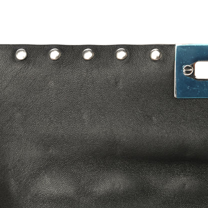 Valentino Garavani Metallic Nappa Rockstud Spike Wallet on Chain Silver 10 of 16