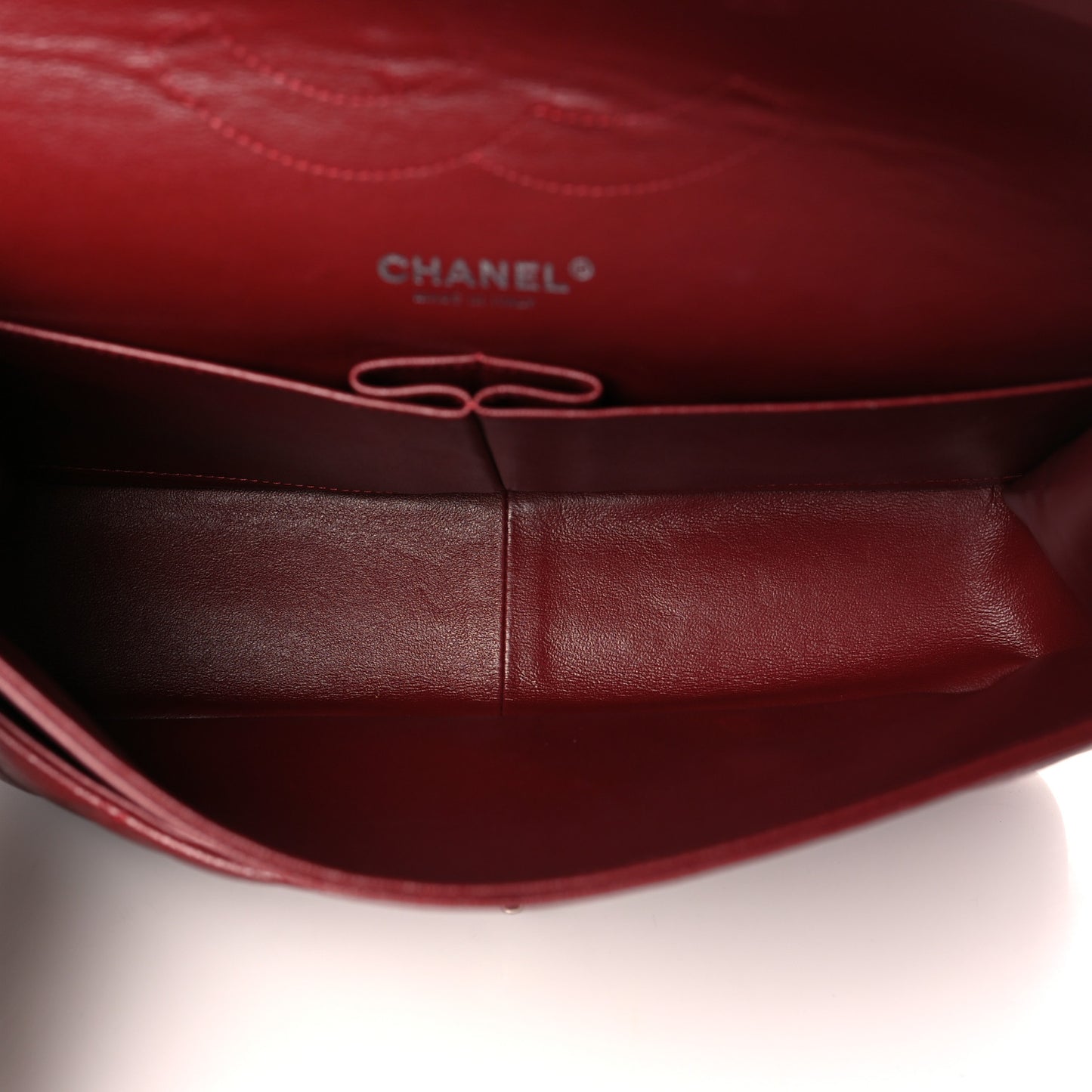 Caviar Quilted Jumbo Double Flap Burgundy