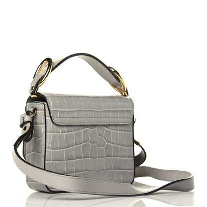 Chloe Calfskin Crocodile Embossed Mini C Bag Stormy Grey 3 of 9
