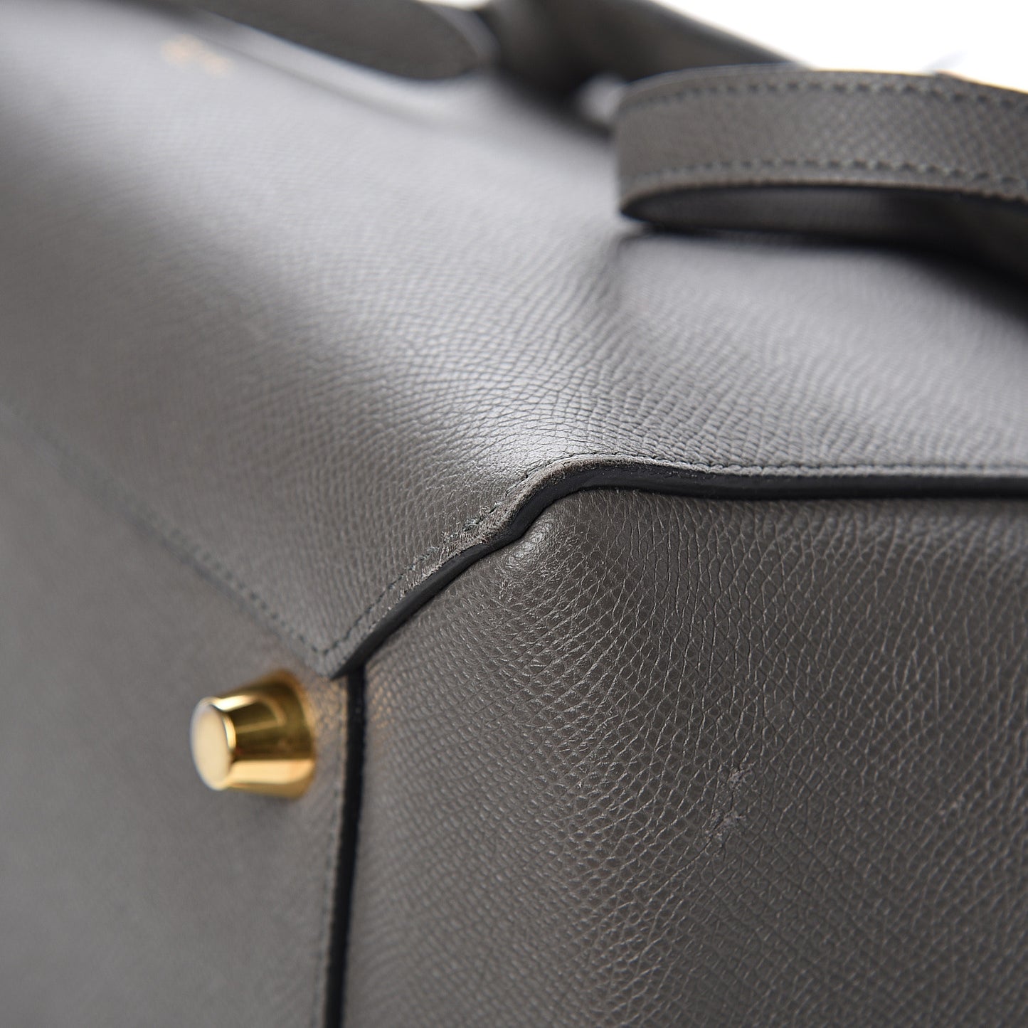 Grained Calfskin Mini Belt Bag Grey