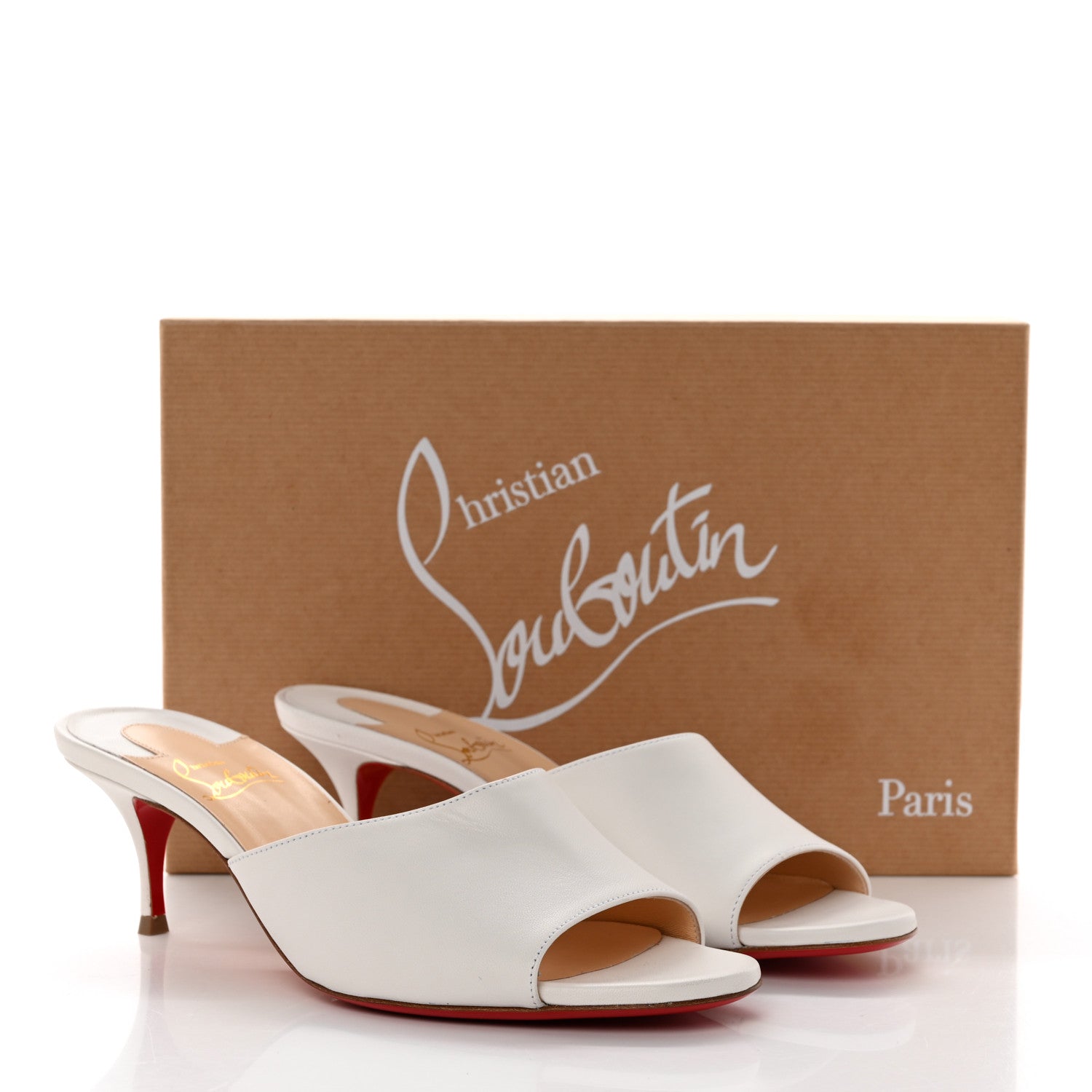 Christian Louboutin Nappa East 55 Mule 38 White 8 of 8