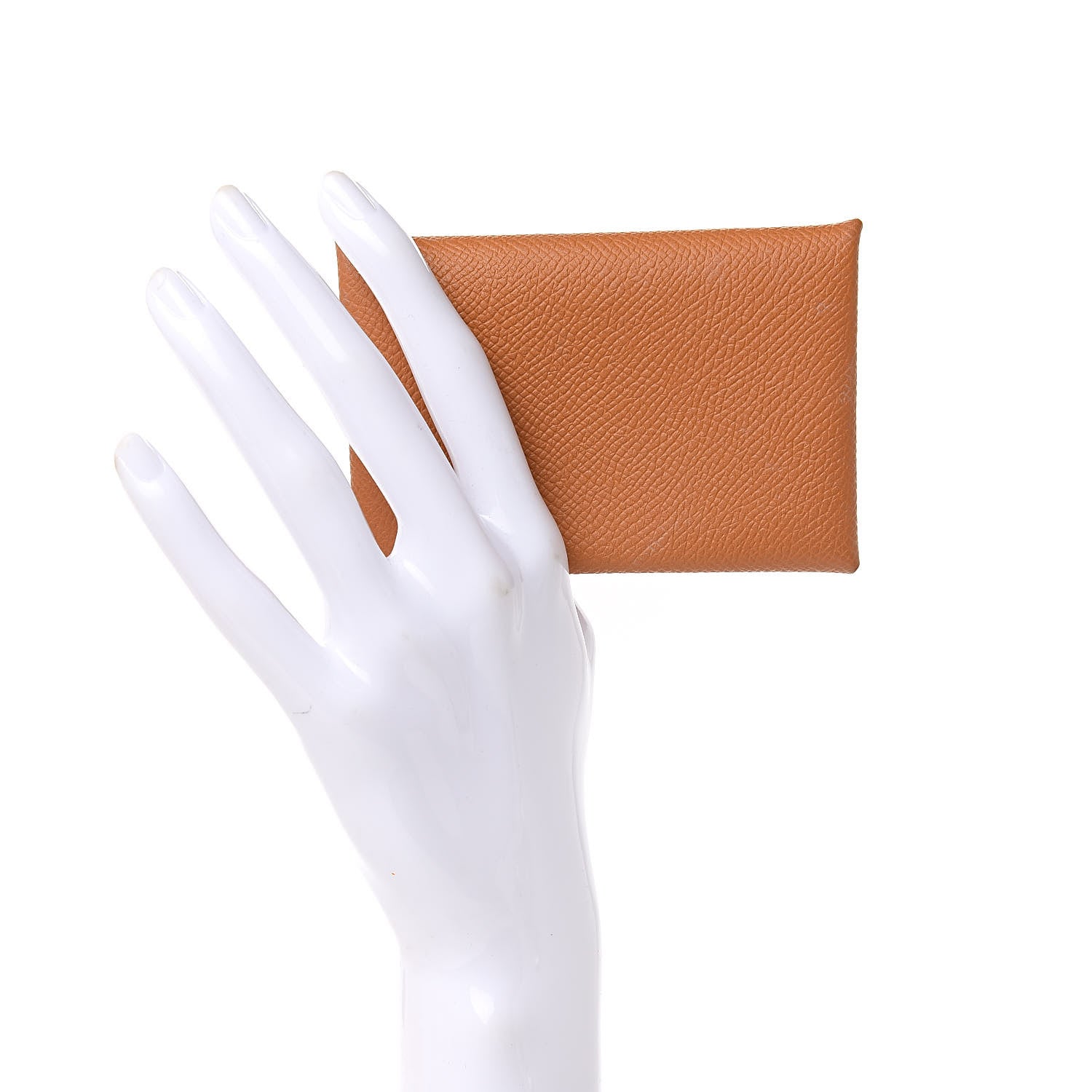 Hermes Epsom Calvi Card Case Gold 2 of 10