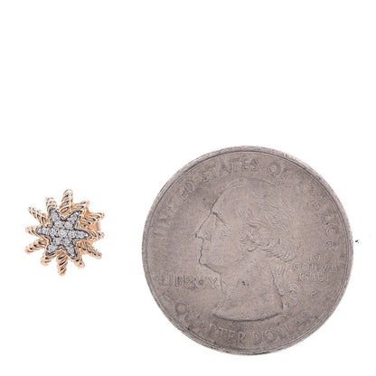 David Yurman 18K Rose Gold Diamond 10mm Starburst Earrings 2 of 5