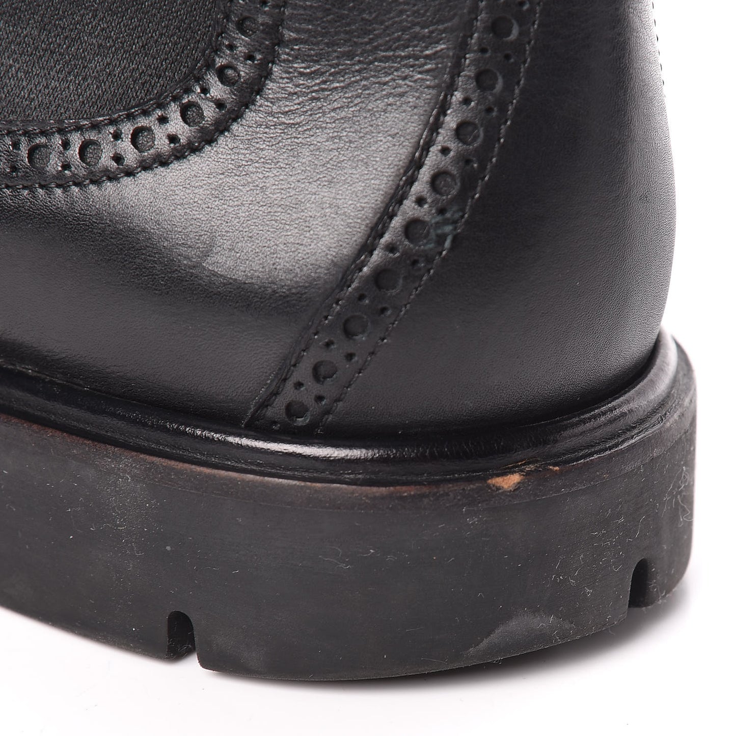 Calfskin Mens Ankle Boots 43 Black