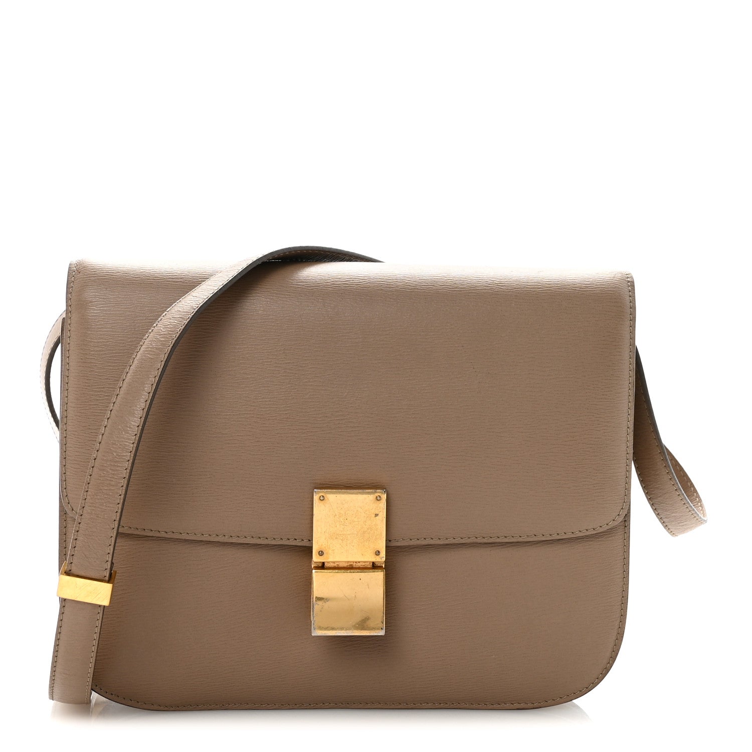 Celine Liege Calfskin Medium Classic Box Flap Bag Taupe 1 of 10