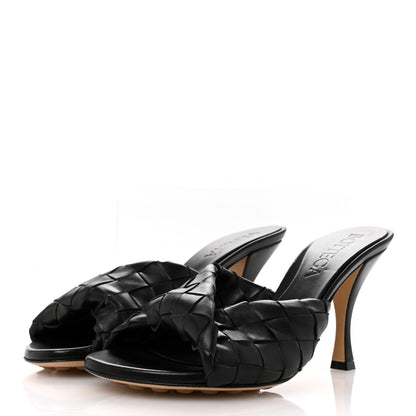 Bottega Veneta Nappa Intrecciato Blink Mule Sandals 38 Black 4 of 11