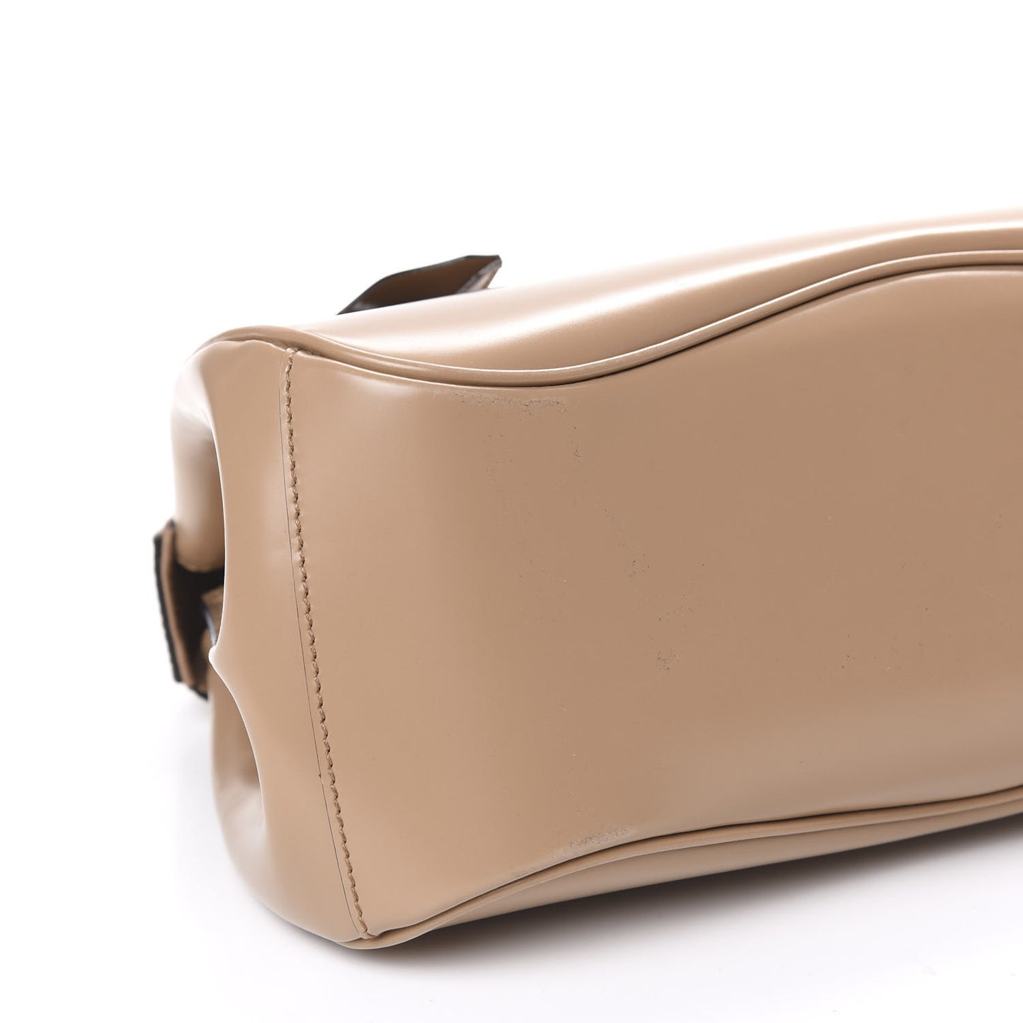 Regent Calfskin Bamboo Medium Lady Lock Top Handle Bag Dark Bamboo