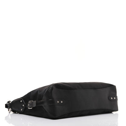 Prada Tessuto Nylon Calfskin Hobo Black 4 of 25