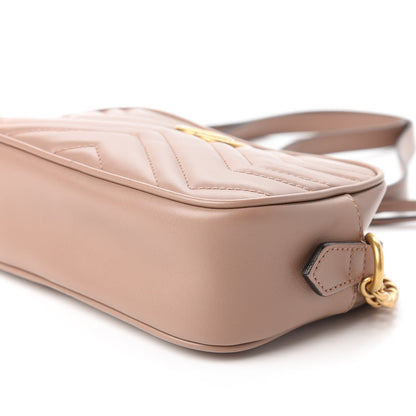 Gucci Calfskin Matelasse Mini GG Marmont Chain Shoulder Bag Porcelain Rose 7 of 10