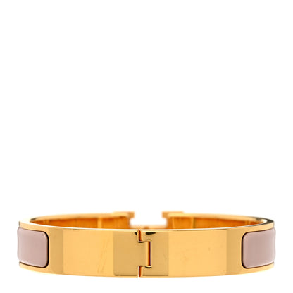 Hermes Enamel Narrow Clic Clac H Bracelet PM Marron Glace 3 of 4