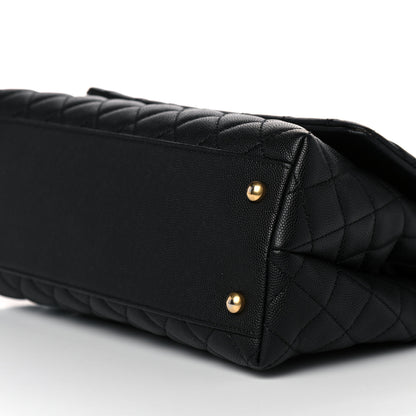 Chanel Caviar Lizard Quilted Small Coco Handle Flap Black 9 of 10