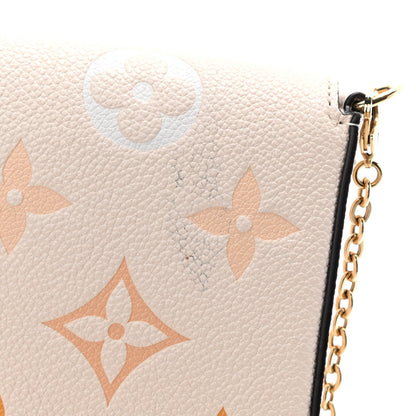 Louis Vuitton Empreinte Monogram Giant By The Pool Felicie Pochette Chain Wallet Cream Saffron 7 of 7