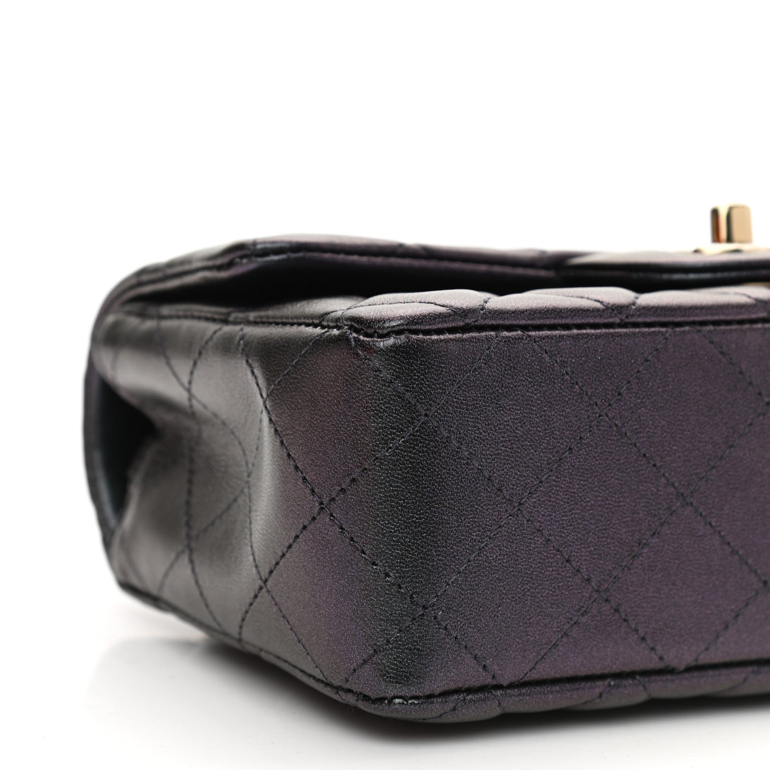 Chanel Iridescent Lambskin Quilted Mini Rectangular Flap Black 9 of 11