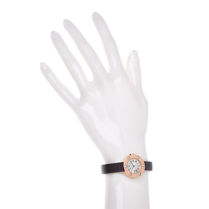 Cartier 18K Pink Gold Satin Diamond 23mm Love Quartz Watch Purple 2 of 9