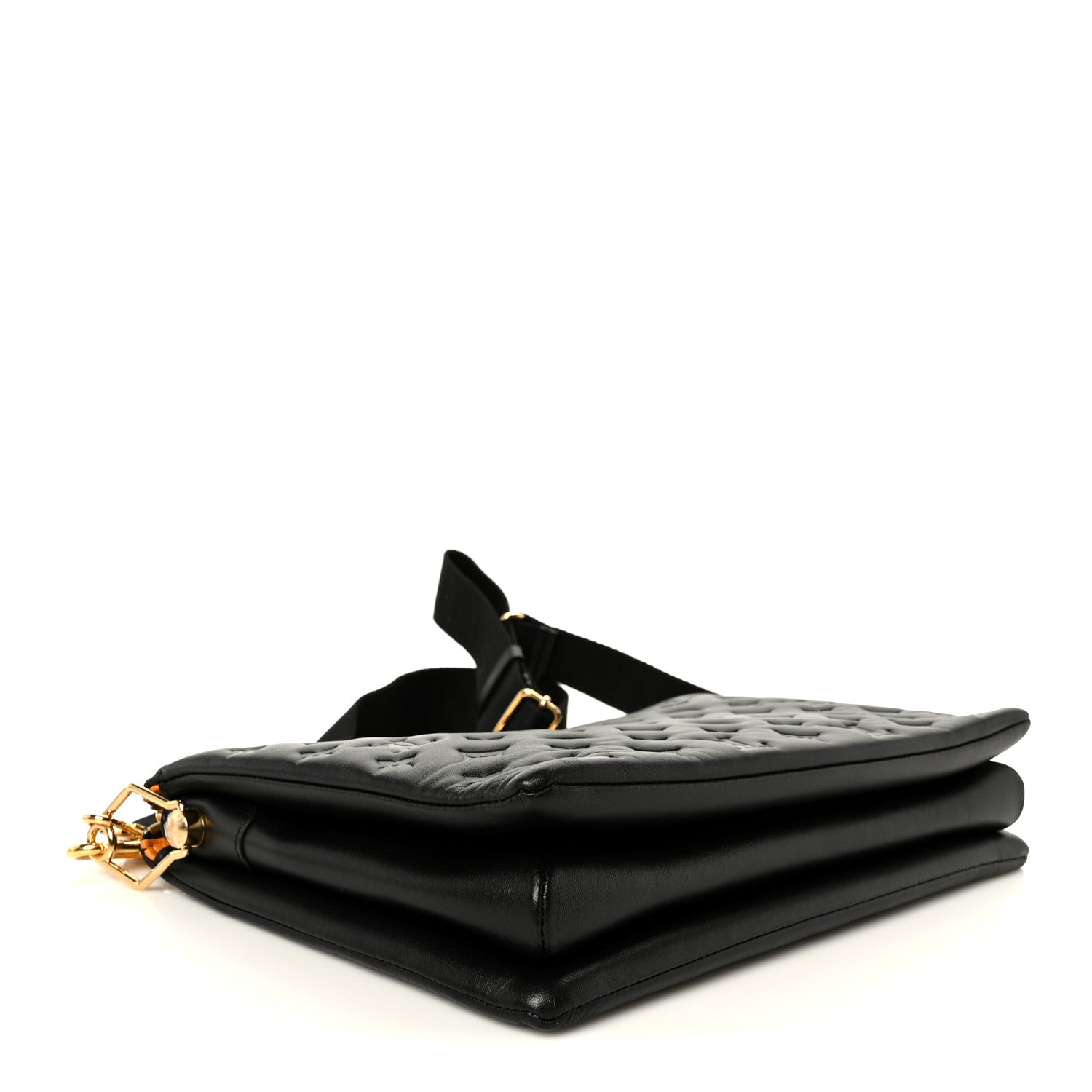Louis Vuitton Lambskin Embossed Monogram Coussin MM Black 4 of 12