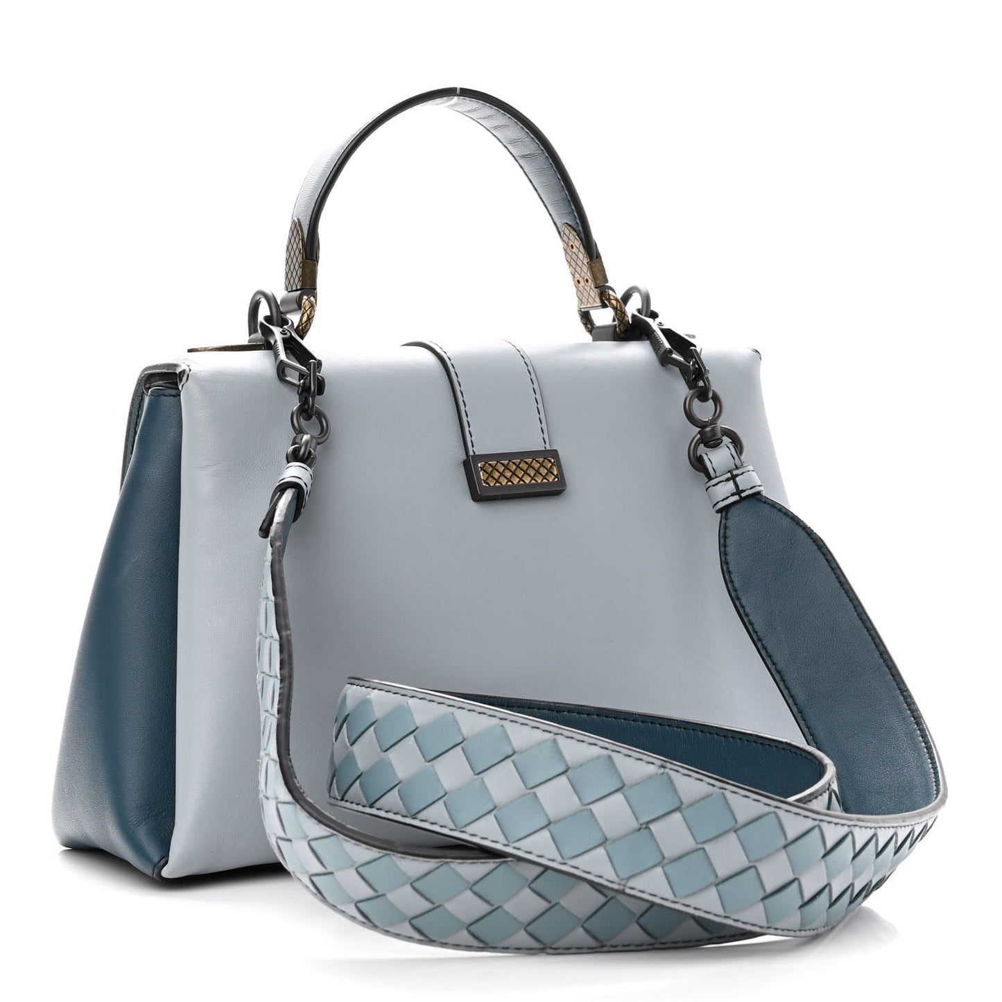 Nappa Small Piazza Bag Blue
