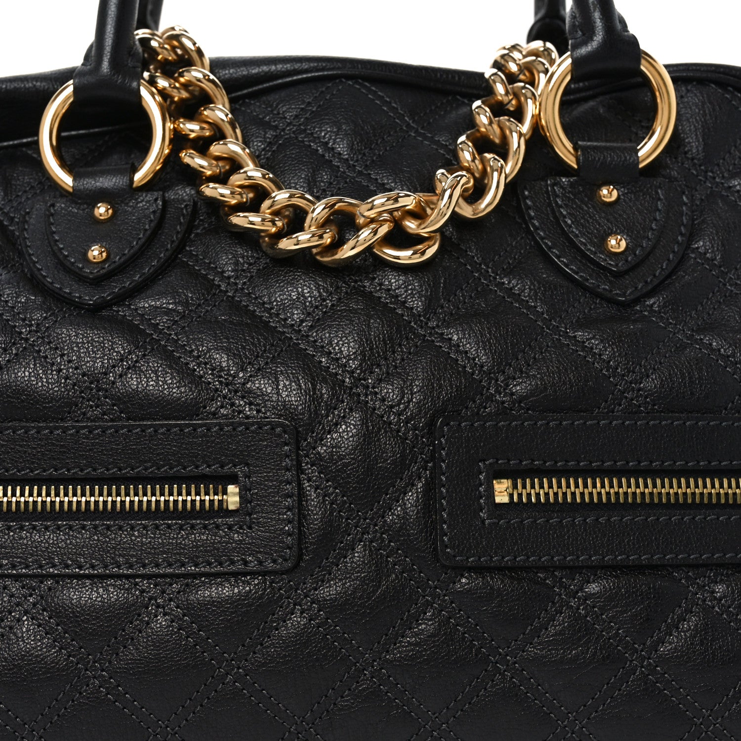 Marc Jacobs Calfskin Quilted Dita Duffle Bag Black 6 of 8