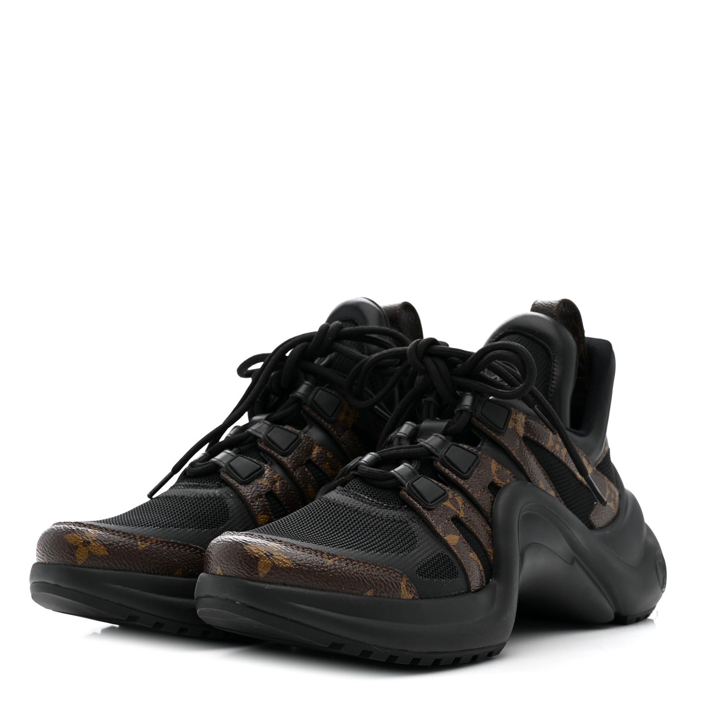 Calfskin Patent Monogram LV Archlight Sneakers 39 Black