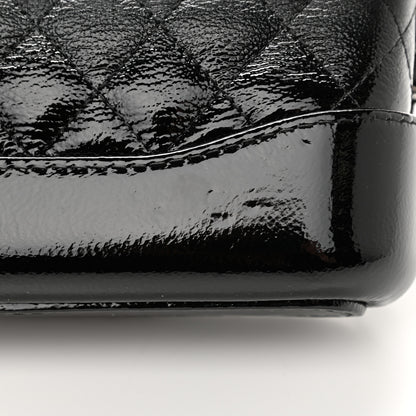 Chanel Patent Goatskin Quilted Small Gabrielle Clutch With Chain Black 14 of 15