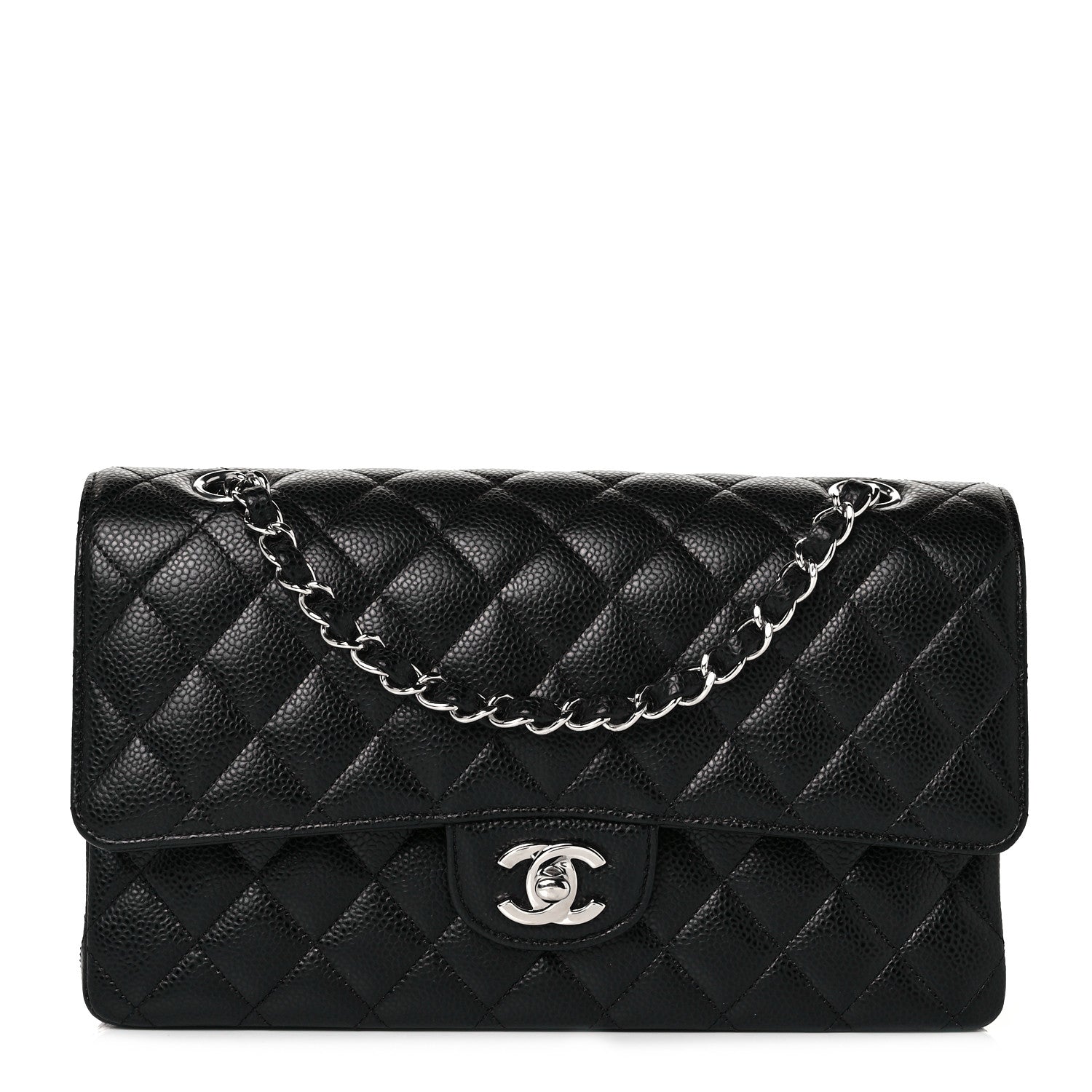 Chanel Caviar Quilted Medium Double Flap Black 2 of 21