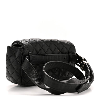 Chanel Grained Calfskin Quilted CC Uniform Flap Belt Bag Black 3 of 15