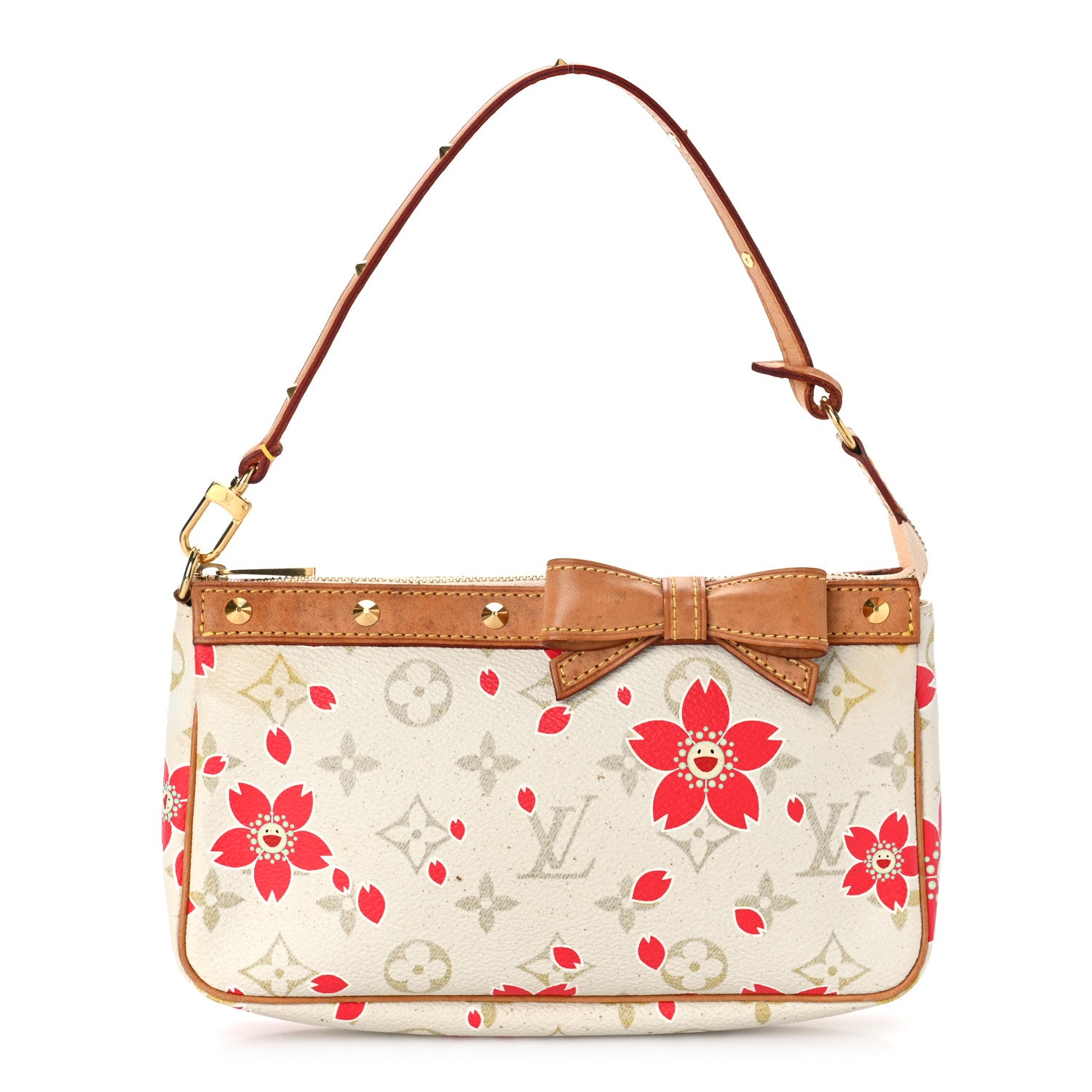 Louis Vuitton Monogram Cherry Blossom Pochette Accessories Red 1 of 10
