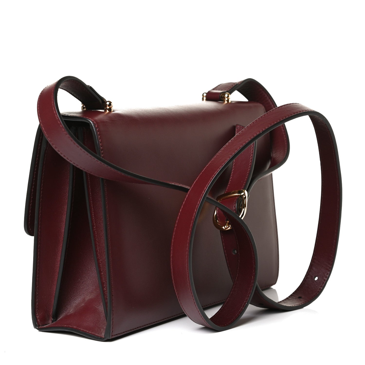 Gucci Smooth Calfskin Small Zumi Shoulder Bag Vintage Bordeaux 3 of 19