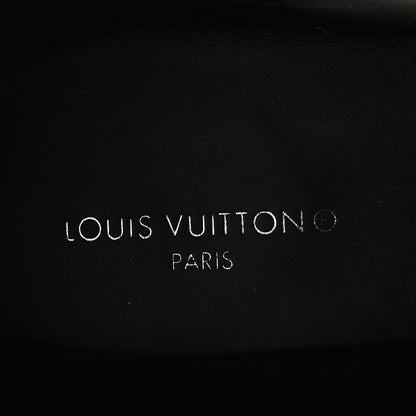 Louis Vuitton Calfskin Monogram Wonderland Flat Ranger Boots 38 Black 6 of 10
