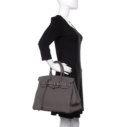 Hermes Togo Birkin 35 Etain 2 of 10