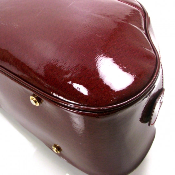 Christian Dior Patent Bowler Burgundy 5 of 10