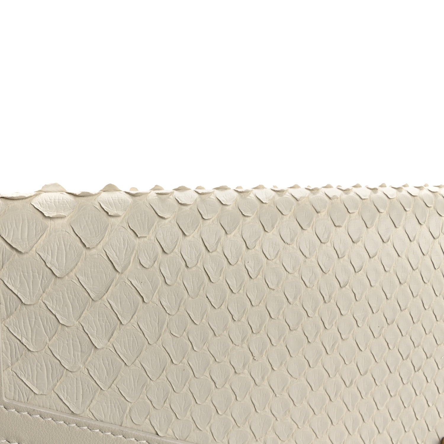 Saint Laurent Snakeskin Uptown Pouch Crema Soft 9 of 10
