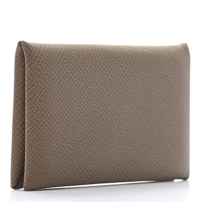 Hermes Epsom Calvi Card Case Etoupe 3 of 8