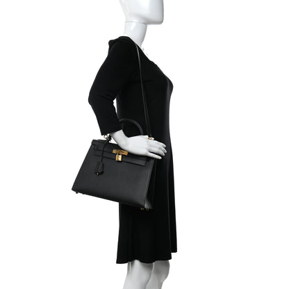 Hermes Epsom Kelly Sellier 28 Black 2 of 10