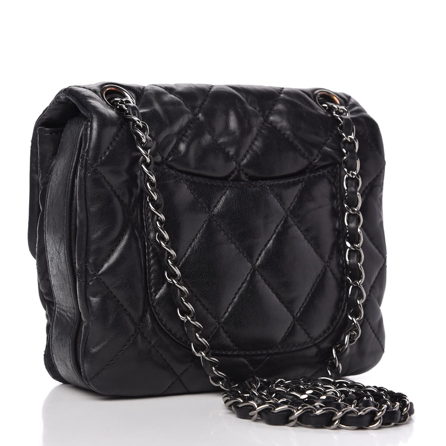 Lambskin Quilted Mini Chanel 3 Flap Black