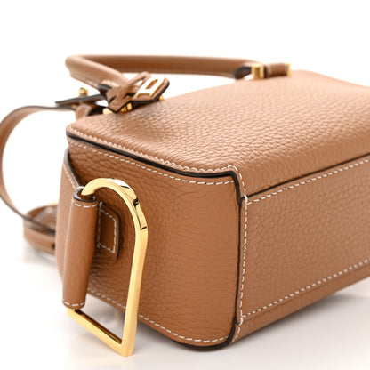 Delvaux Taurillon Soft Nano Cool Box Satchel Vegetal Ivory 8 of 9