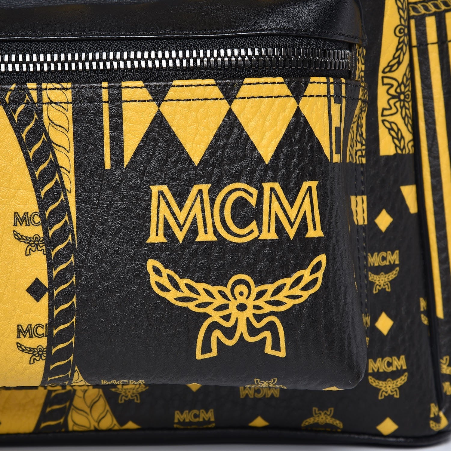 MCM Visetos Baroque Print Medium Stark Backpack Black Sahara 23 of 27