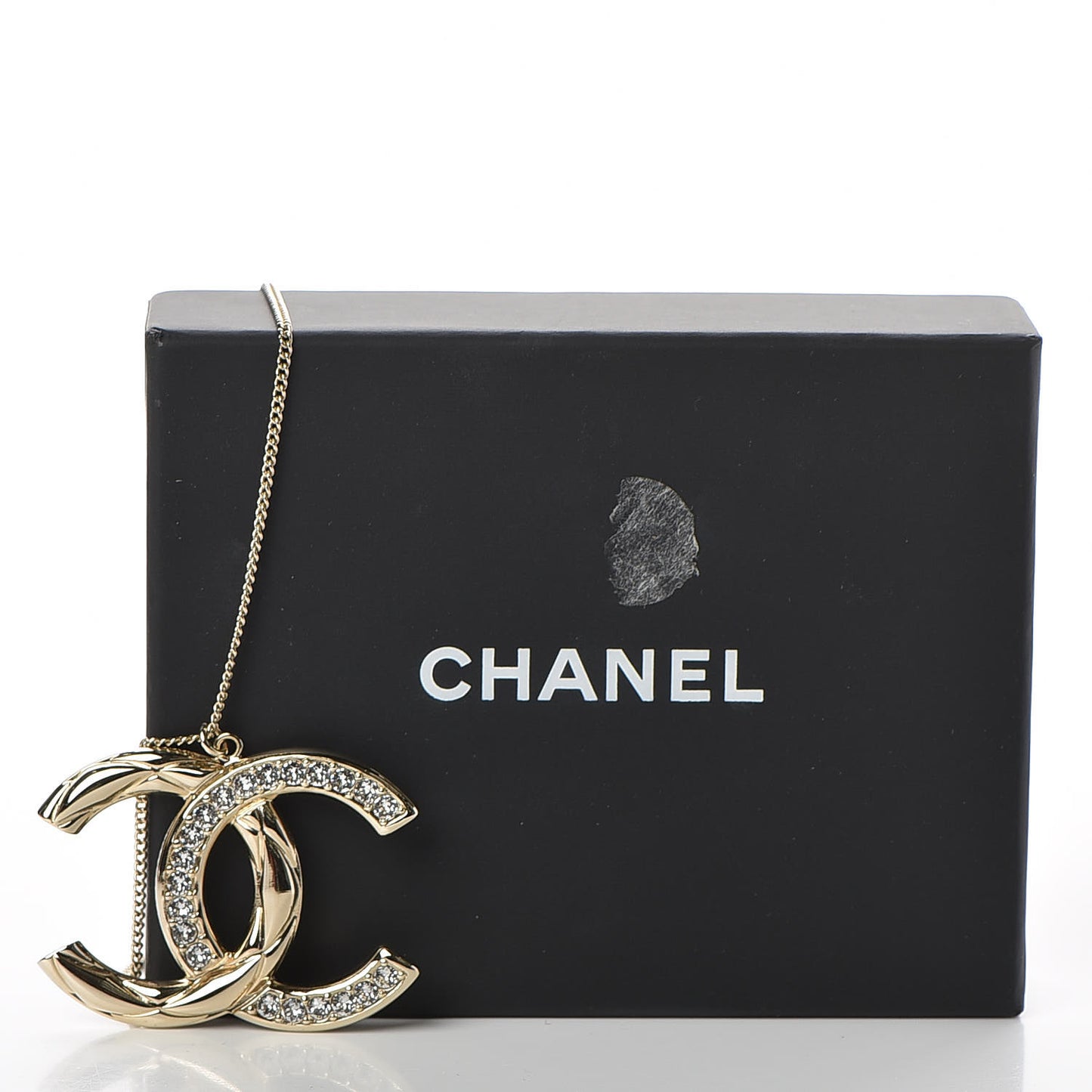 Metal Crystal 2.55 Bijoux CC Necklace Gold