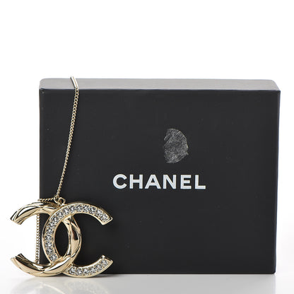 Chanel Metal Crystal 2.55 Bijoux CC Necklace Gold 5 of 5