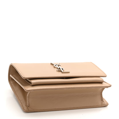 Saint Laurent Calfskin Monogram Sunset Chain Wallet Nude Powder 3 of 13