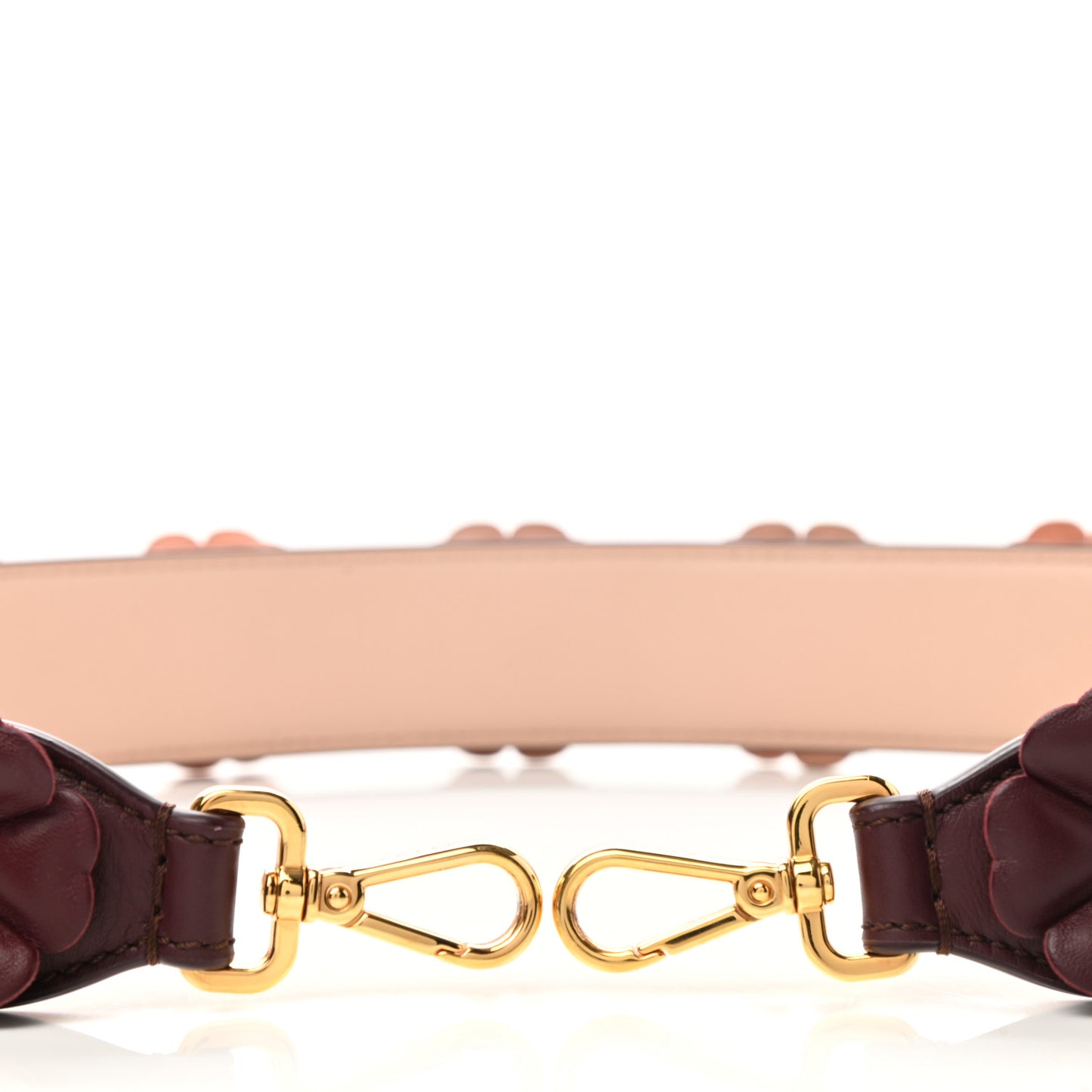 Vitello Dolce Flowerland Bi-Color Studded Strap You Bordeaux Plaster Multicolor