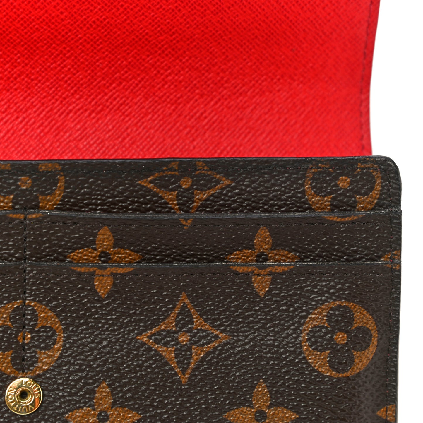 Monogram Sarah Wallet NM Coquelicot