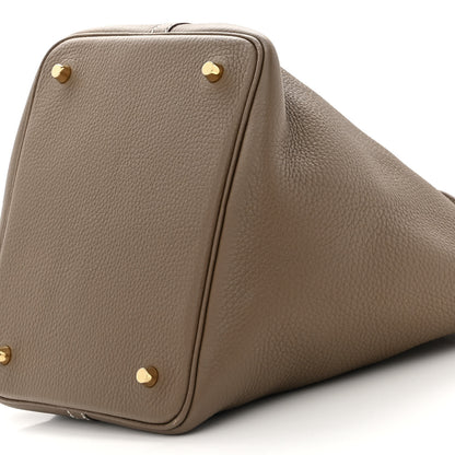 Hermes Taurillon Clemence Picotin Lock 22 MM Etoupe 10 of 10
