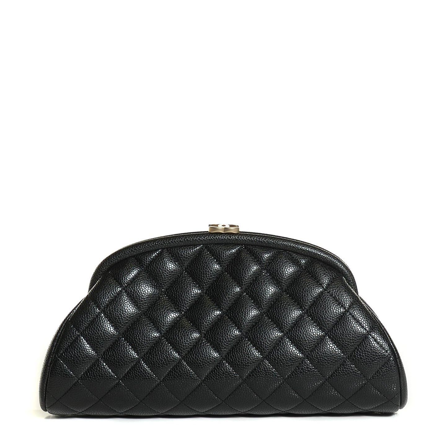 Caviar Quilted Timeless Clutch Black