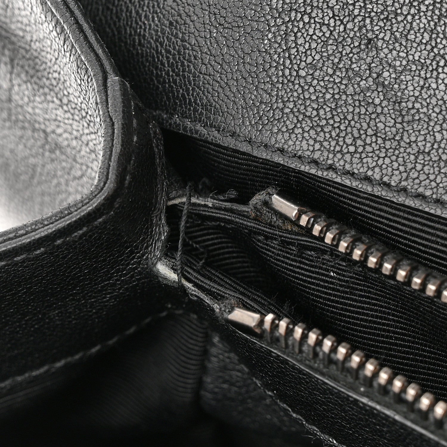 Saint Laurent Sheepskin Matelasse Chevron Monogram Large College Satchel Black 13 of 17